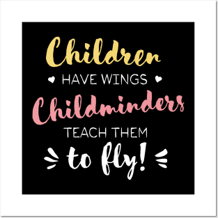 Childminder Gifts - Beautiful Wings Quote Posters and Art